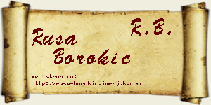 Rusa Borokić vizit kartica